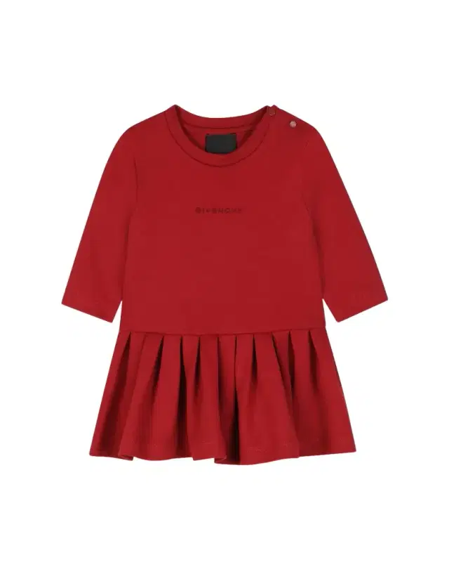 Givenchy Girl 's Logo-Embroidered Cotton Dress, Size -3