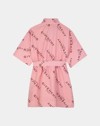 Givenchy Girl 's Logo-Print Belted Cotton Shirtdress, Size 4- | Thumbnail 2 Givenchy Girl 's Logo-Print Belted Cotton Shirtdress, Size 4- | Thumbnail 2