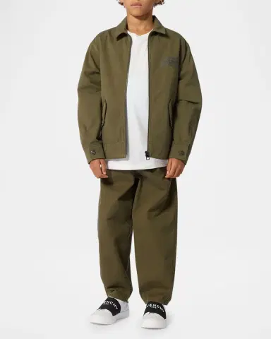 Givenchy Boy 's Couture Seam Logo-Patch Bomber Jacket, Size 4- | Thumbnail 2