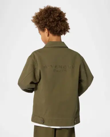 Givenchy Boy 's Couture Seam Logo-Patch Bomber Jacket, Size 4- | Thumbnail 3