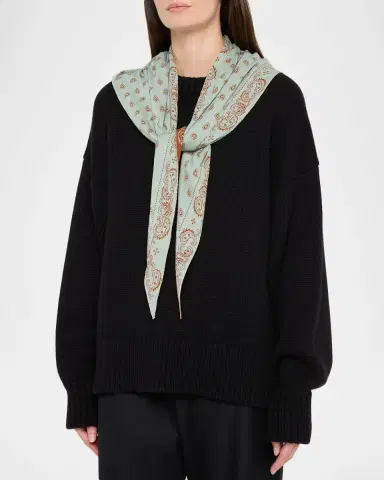 Guest In Residence The Wild Rag Silk-Blend Scarf | Thumbnail 3