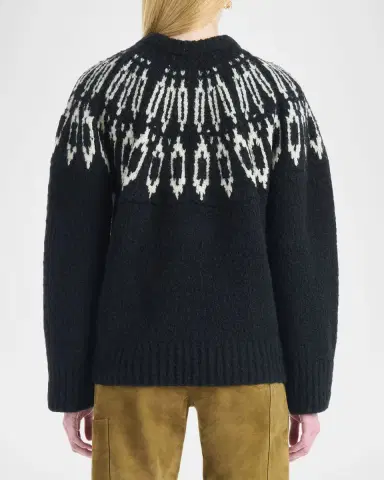 Altuzarra Coleman Fair Isle Wool Crewneck Sweater | Thumbnail 3 Altuzarra Coleman Fair Isle Wool Crewneck Sweater | Thumbnail 3