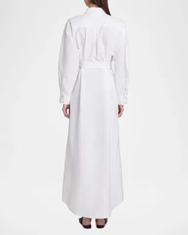 L'Agence Ridley Tie-Waist Maxi Shirtdress | Thumbnail 3 L'Agence Ridley Tie-Waist Maxi Shirtdress | Thumbnail 3