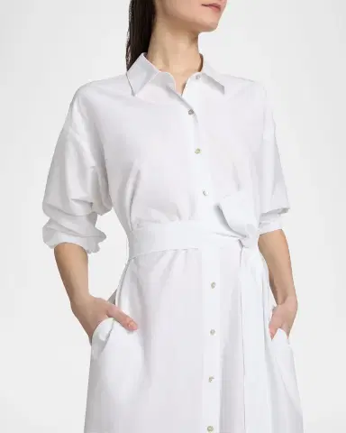 L'Agence Ridley Tie-Waist Maxi Shirtdress | Thumbnail 5 L'Agence Ridley Tie-Waist Maxi Shirtdress | Thumbnail 5