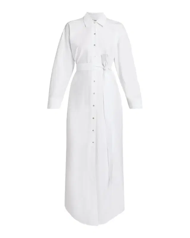 Ridley Tie-Waist Maxi Shirtdress