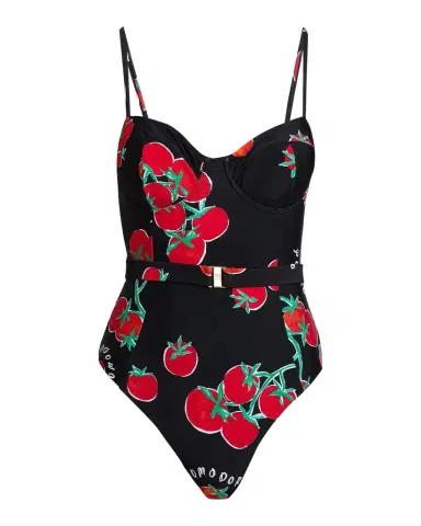 Milly Pomodoro Belted One-Piece Swimsuit | Thumbnail 1 Milly Pomodoro Belted One-Piece Swimsuit | Thumbnail 1