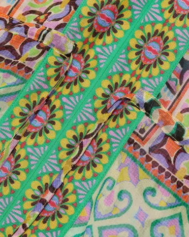 Johnny Was Lanthe Print V-Neck Caftan Dress | Thumbnail 6