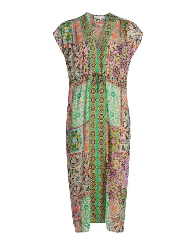 Johnny Was Lanthe Print V-Neck Caftan Dress | Thumbnail 1