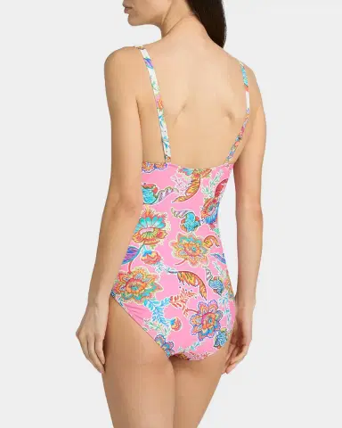Johnny Was Roisin Marilyn Ruched One-Piece Swimsuit | Thumbnail 3