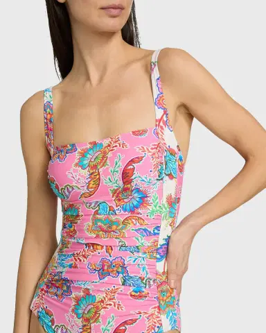 Johnny Was Roisin Marilyn Ruched One-Piece Swimsuit | Thumbnail 5