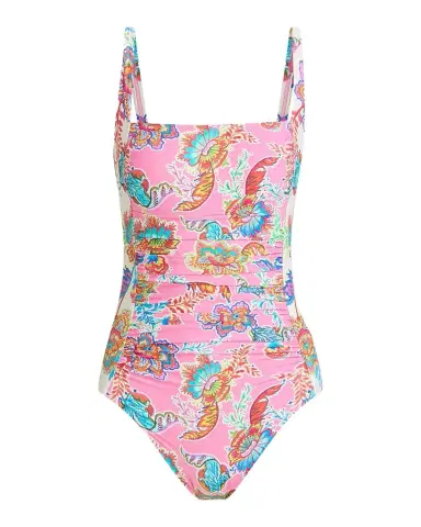 Johnny Was Roisin Marilyn Ruched One-Piece Swimsuit | Thumbnail 1