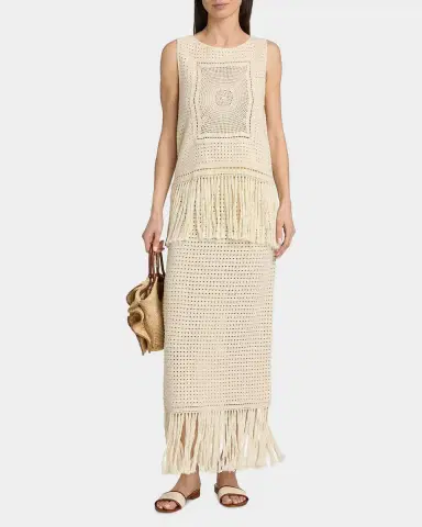 Zimmermann Indra Crochet Cotton Fringe Tank | Thumbnail 2 Zimmermann Indra Crochet Cotton Fringe Tank | Thumbnail 2