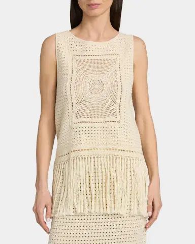 Zimmermann Indra Crochet Cotton Fringe Tank | Thumbnail 4 Zimmermann Indra Crochet Cotton Fringe Tank | Thumbnail 4