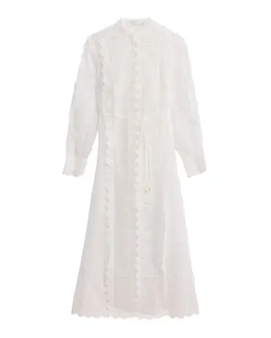 Zimmermann Aster Lace Panel Embroidered Midi Dress | Thumbnail 1