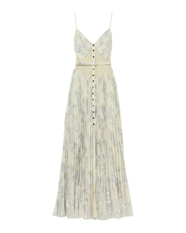 Self-Portrait Polka Dot Satin Midi Shirtdress