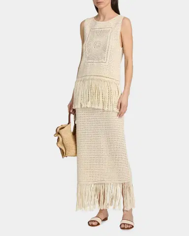 Zimmermann Indra Crochet Cotton Fringe Midi Skirt | Thumbnail 2 Zimmermann Indra Crochet Cotton Fringe Midi Skirt | Thumbnail 2
