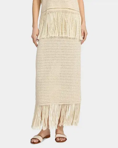 Zimmermann Indra Crochet Cotton Fringe Midi Skirt | Thumbnail 4 Zimmermann Indra Crochet Cotton Fringe Midi Skirt | Thumbnail 4