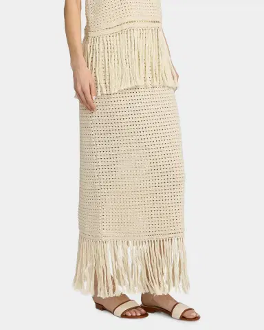 Zimmermann Indra Crochet Cotton Fringe Midi Skirt | Thumbnail 7 Zimmermann Indra Crochet Cotton Fringe Midi Skirt | Thumbnail 7