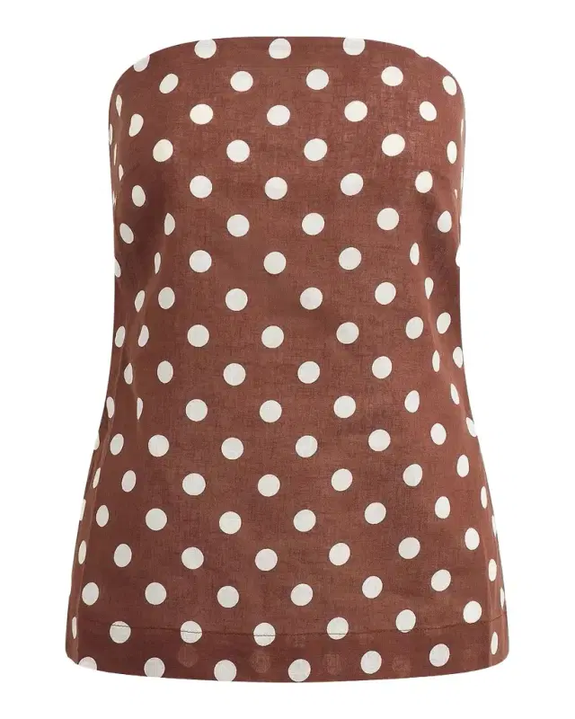 Joe 's Jeans The Mariel Polka Dot Strapless Top