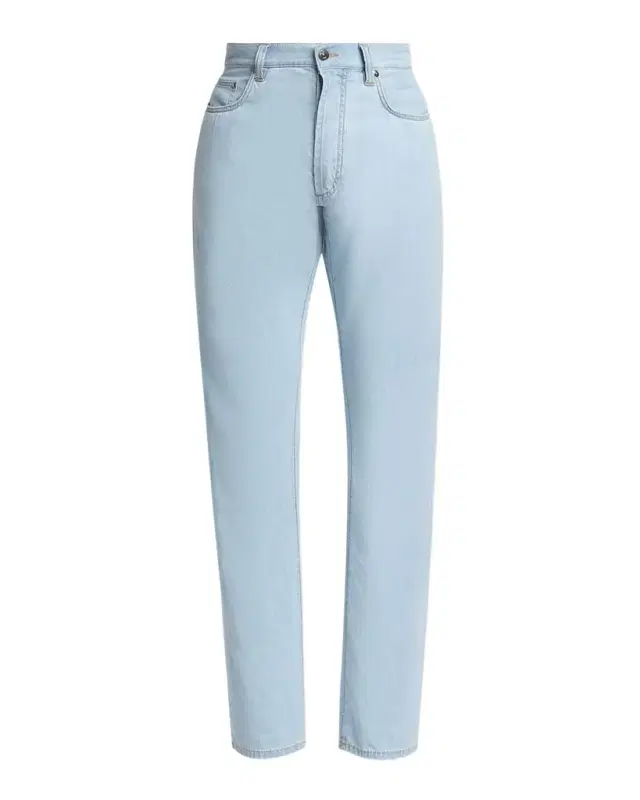 Versace Men 's Bleached Denim Straight-Leg Jeans