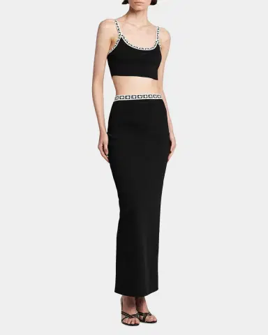 Versace La Vacanza Graphic Trim Maxi Skirt | Thumbnail 2 Versace La Vacanza Graphic Trim Maxi Skirt | Thumbnail 2