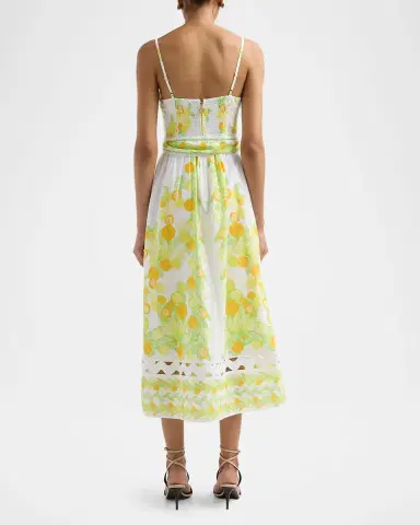 Lilly Pulitzer Katina Printed Cotton Tie-Waist Midi Dress | Thumbnail 4