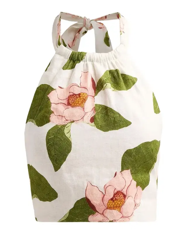 Cara Cara Dahlia Floral Halter Top