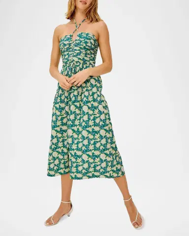 RAILS Irene Floral Cotton Midi Dress | Thumbnail 2