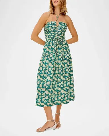 RAILS Irene Floral Cotton Midi Dress | Thumbnail 4
