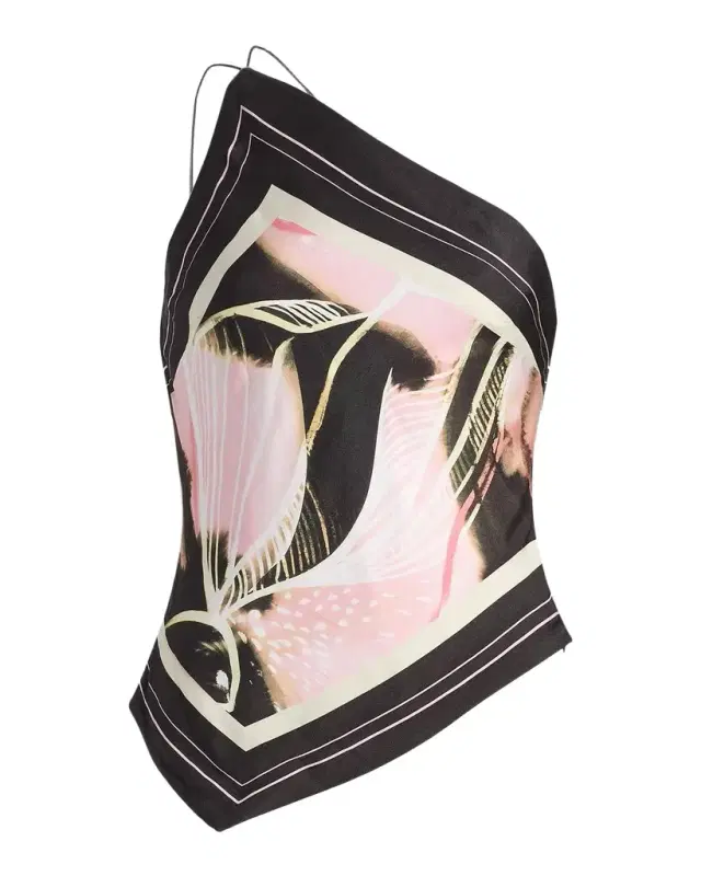AMUR Lyra Scarf One-Shoulder Top