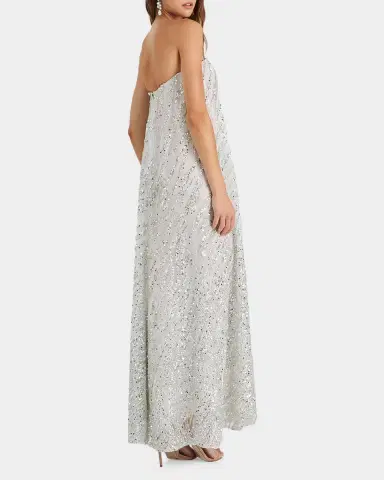 HELSI Margot Strapless Ombre Sequin Gown | Thumbnail 3