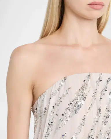 HELSI Margot Strapless Ombre Sequin Gown | Thumbnail 5