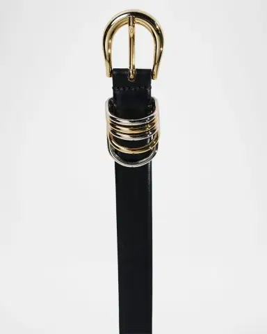 Déhanche Hollyhock Mix Metal Leather Belt | Thumbnail 2 Déhanche Hollyhock Mix Metal Leather Belt | Thumbnail 2