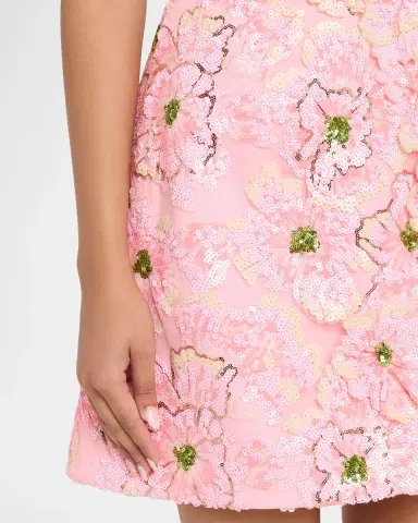 HELSI Ariana Strapless Floral Sequin Mini Dress | Thumbnail 5