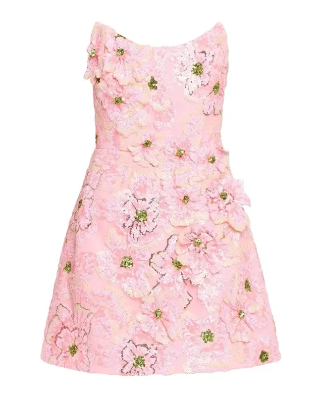 HELSI Ariana Strapless Floral Sequin Mini Dress