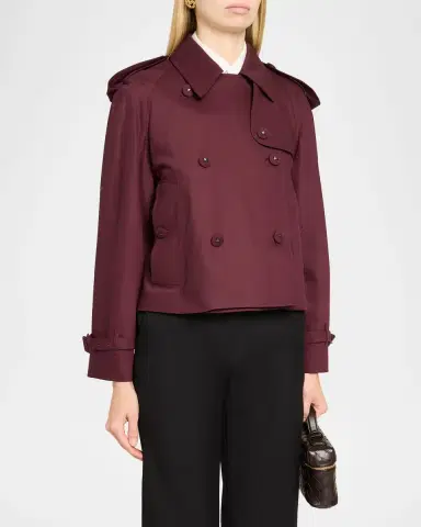 Burberry Mayfair Double-Breasted Short Trench Coat | Thumbnail 4 Burberry Mayfair Double-Breasted Short Trench Coat | Thumbnail 4
