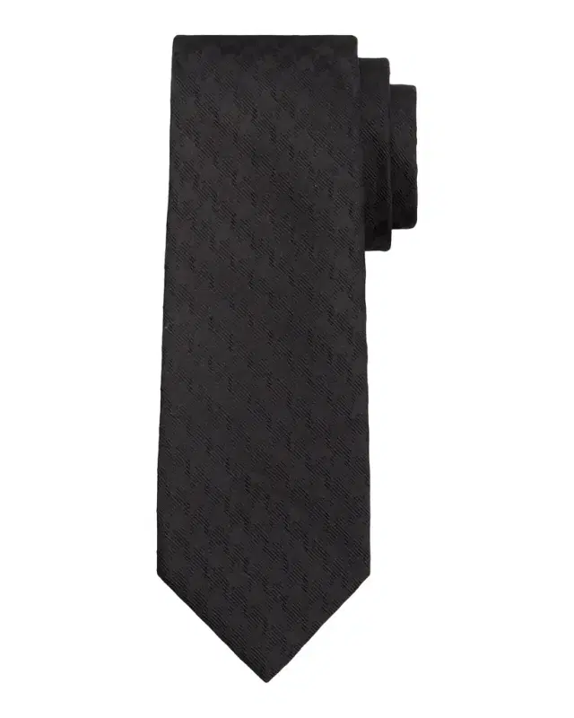 TOM FORD Men 's Textured Tonal Jacquard Linen Tie