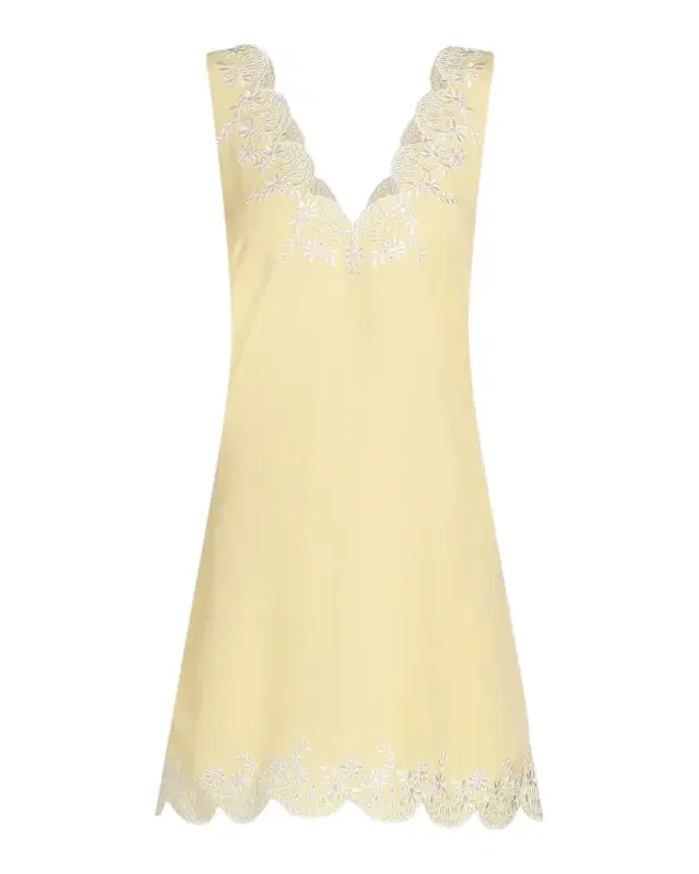 Edena Embroidered Linen Mini Dress