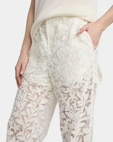 SIMKHAI Braylen Cotton Lace Carpenter Pants | Thumbnail 5