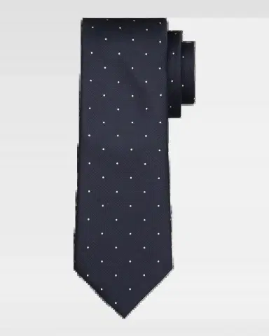 Tom Ford Men's Linen Polka Dot Tie | Thumbnail 2