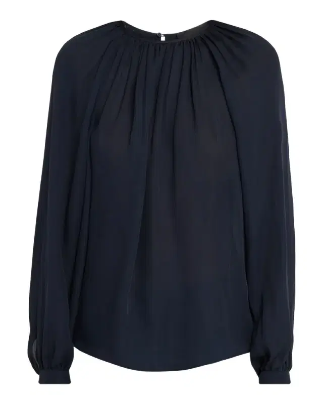 Nili Lotan Saint Tropez Long-Sleeve Silk Top