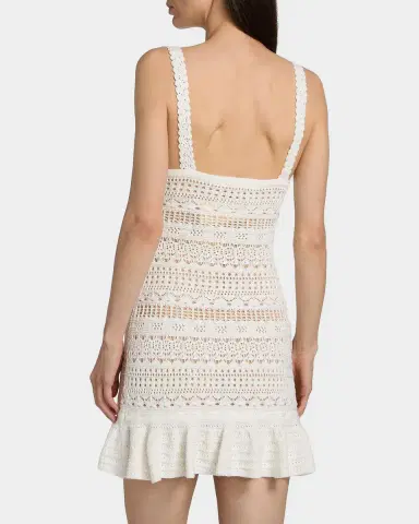LoveShackFancy Madiya Crochet Cotton Minidress | Thumbnail 3