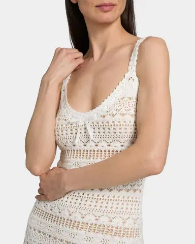 LoveShackFancy Madiya Crochet Cotton Minidress | Thumbnail 5