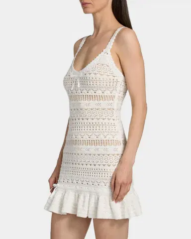 LoveShackFancy Madiya Crochet Cotton Minidress | Thumbnail 7