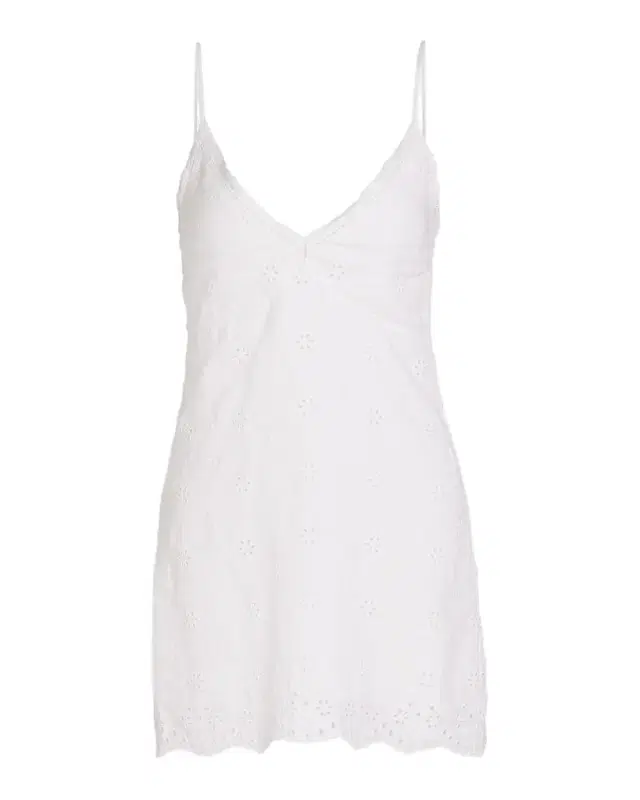 LoveShackFancy Peppy Eyelet Cotton Minidress