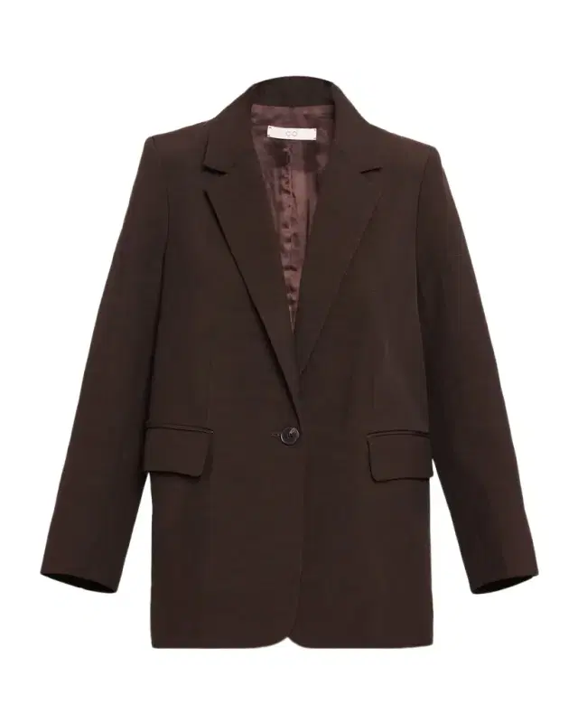 Co Oversized Single-Breasted Blazer Jacket