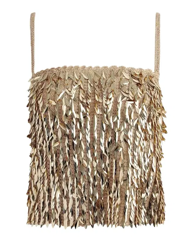 ALICE + OLIVIA Nicolette Allover Sequin Tank