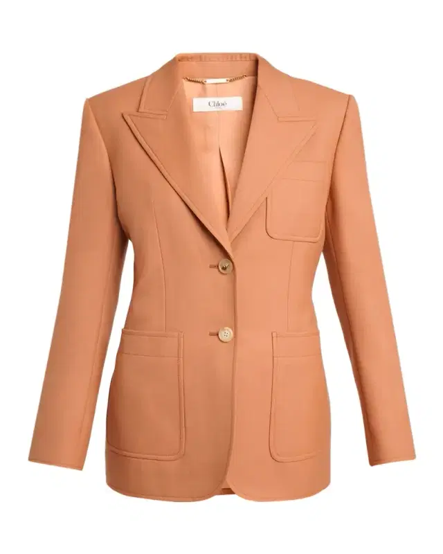 Chloe Single-Breasted Patch Pocket Jacket