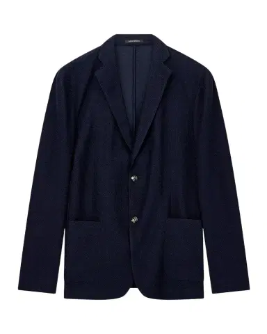 Emporio Armani Men's Chevron Knit Blazer | Thumbnail 1