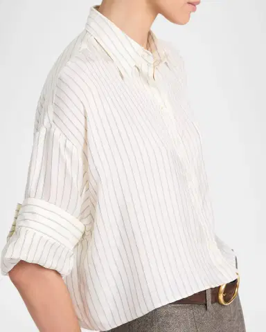 TWP Next Ex Striped Cropped Shirt | Thumbnail 5 TWP Next Ex Striped Cropped Shirt | Thumbnail 5